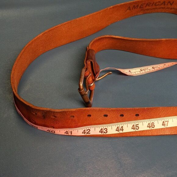 American Eagle Leather Silver Tone Metal Belt - Picture 8 of 9
